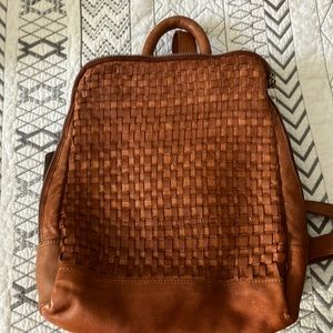 Leather backpack